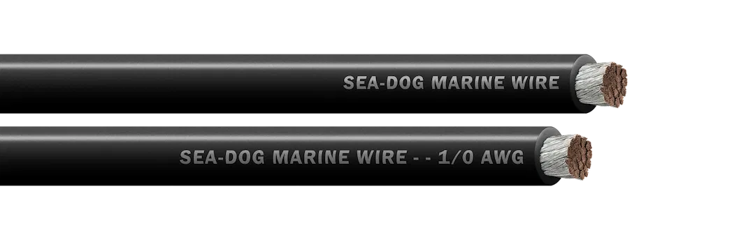 8011012 – SEA DOG Battery Cable, Without Terminal Black Negative 1/0 Gauge Tinned Copper Conductor 100 Foot Spool UL/...